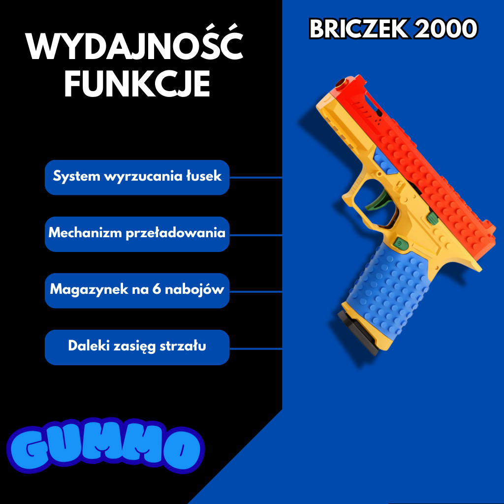 BRICZEK 2000 - Zabawkowy pistolet z klocków